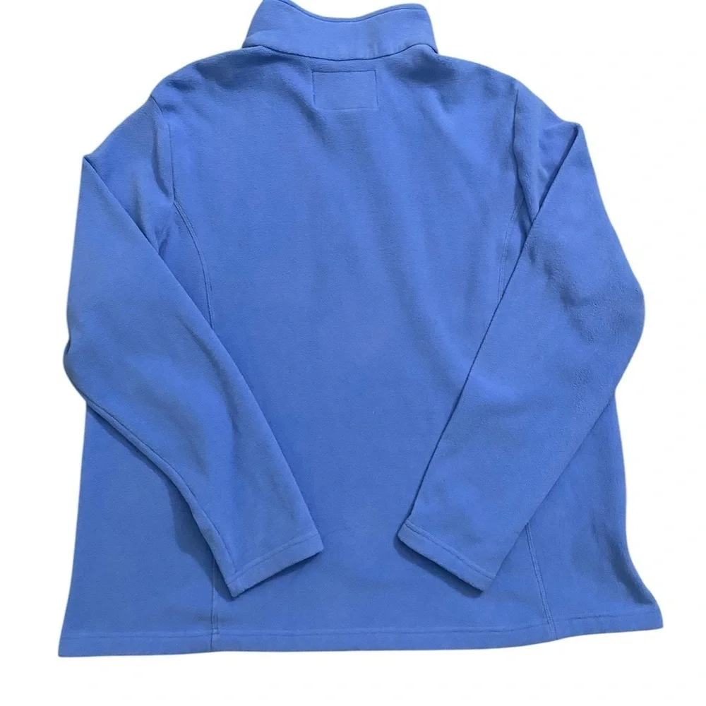 Lands' End Men's Zip-Up Blue Sweater
